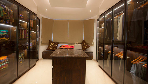 Glass Walk in Wardrobe